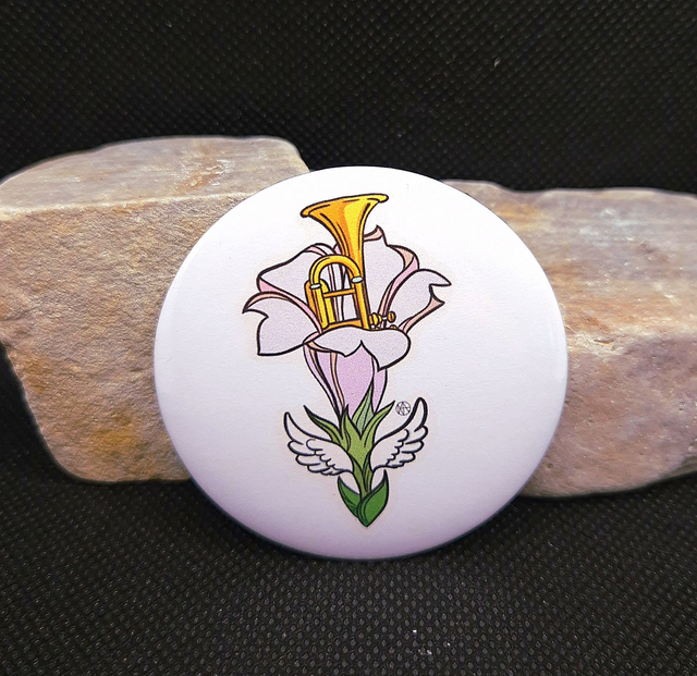 Badge &quot;Trompette des anges&quot;