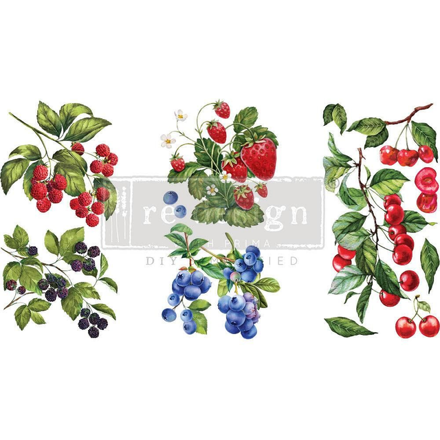 6x12 Re-design Decor Transfer - Sweet Berries