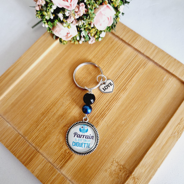 Porte Clé Parrain chouette