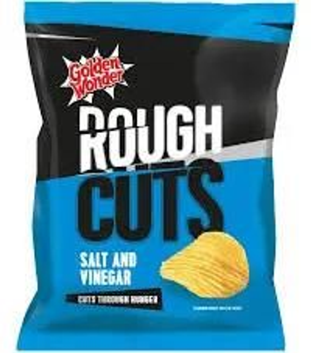 Golden Wonder Rough Cuts Salt &amp; Vinegar 47.5g X4 Packs