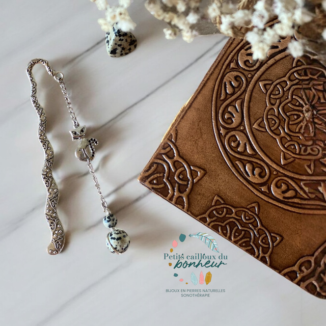 Marque-pages chat en Jaspe dalmatien