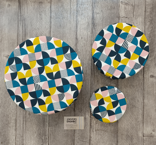 Charlottes couvre-plats motifs géométriques