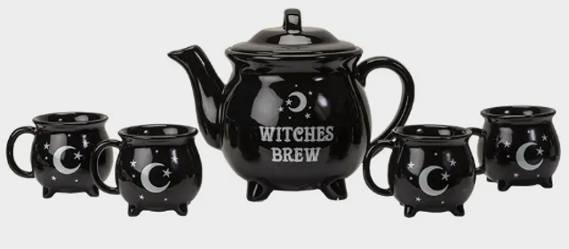Witches Brew musta teekannusarja