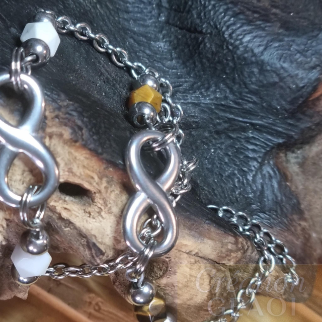 Bracelet infini: Oeil de tigre