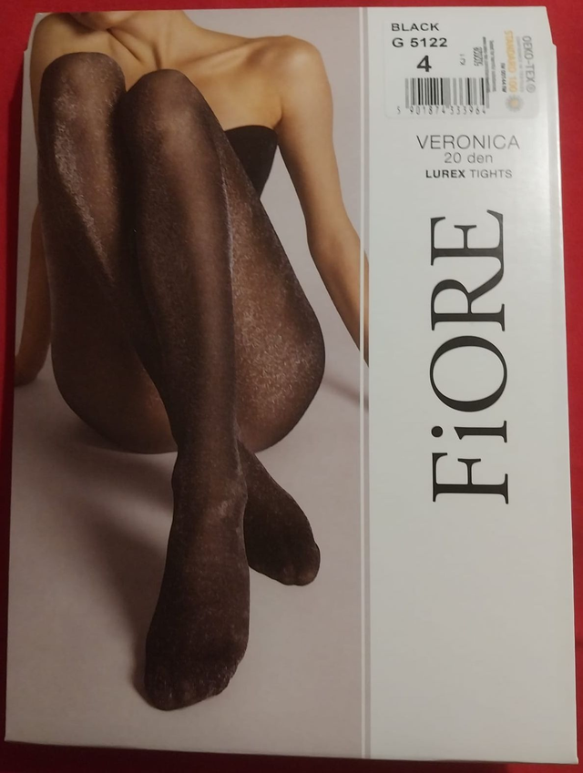 Collant noir lurex "Veronica"