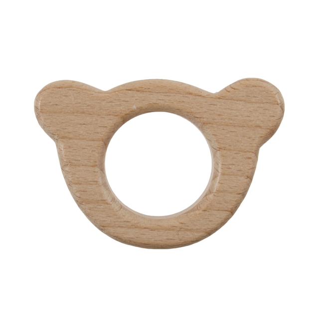 Wooden Craft Ring Teddy