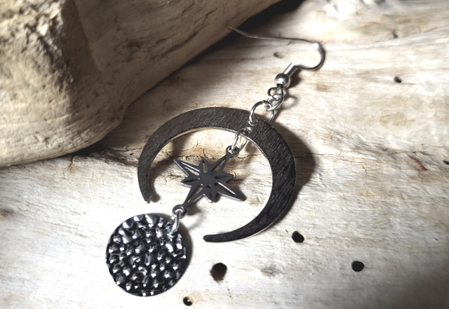 Boucles d'Oreilles "Sphère Etoilée"