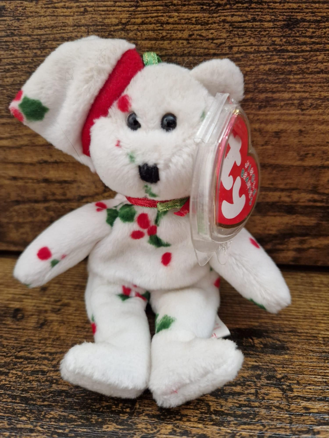 1998 Holiday Bear Jingle Beanie 