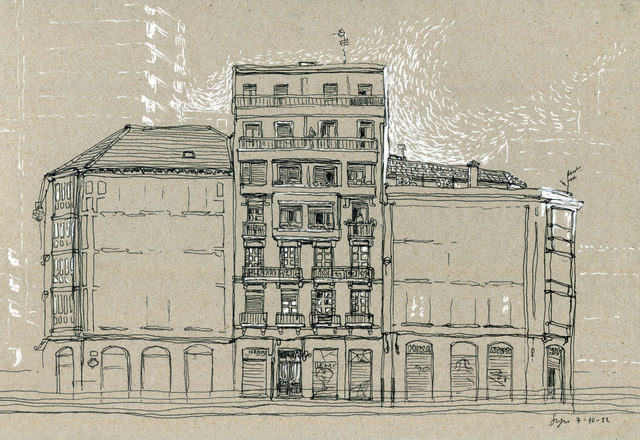 Dibujo edificios Hika Ateneo