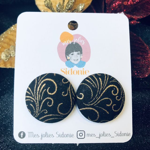 Sidonie noir avec arabesques dorées