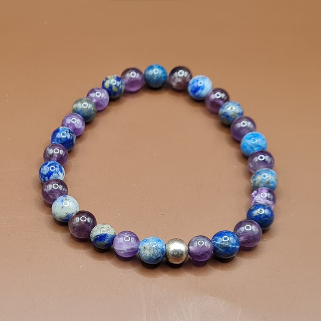 Bracelet Améthyste – lapis lazuli