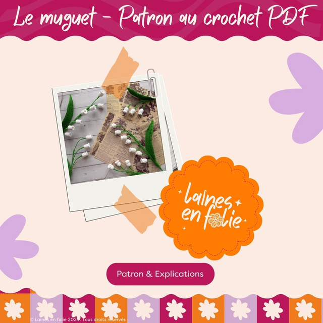 Patron au crochet – Le muguet (PDF)