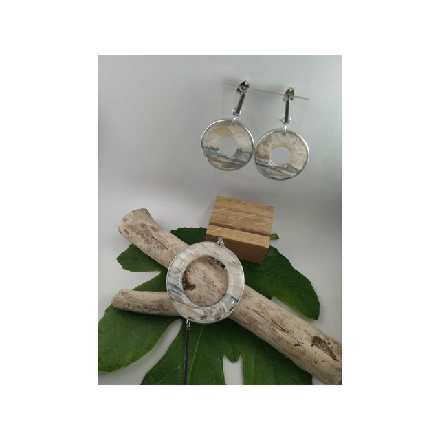 Parure faux granit rond 