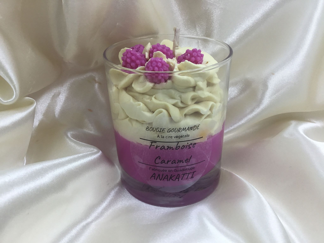 Bougie gourmande &quot;Framboise caramel&quot; 