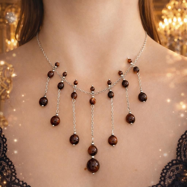 Collier Œil de Taureau - Force intérieure &amp; Protection