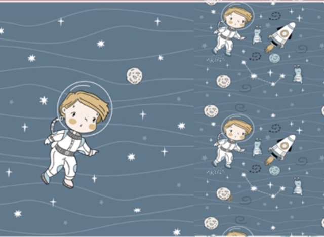 Panel 50x155 mit Kombi Stoff Astronaut