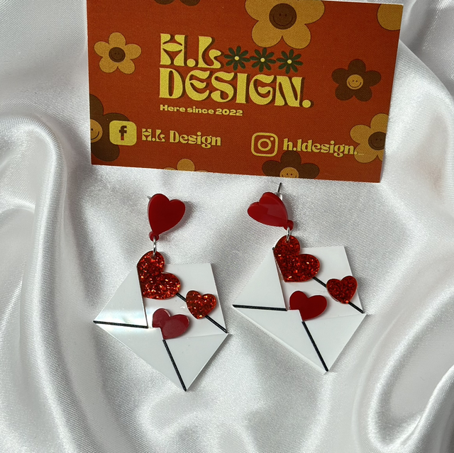 Heart Envelope Earrings