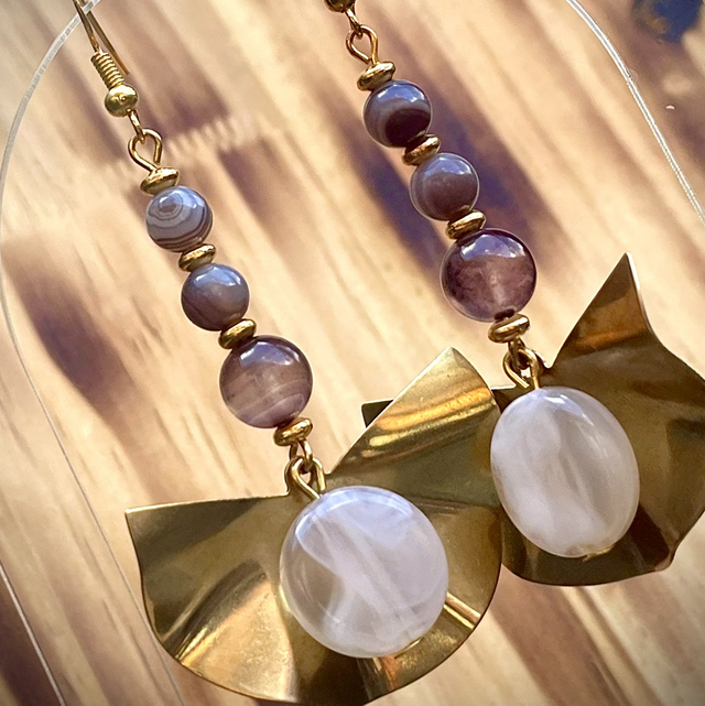 Boucles Bali Agate Botswana 