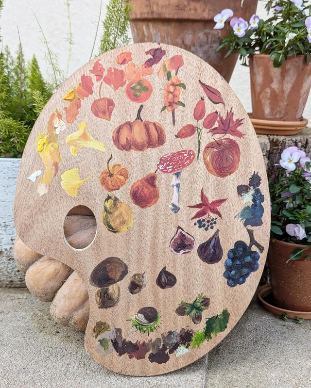 Palette peinte automne 