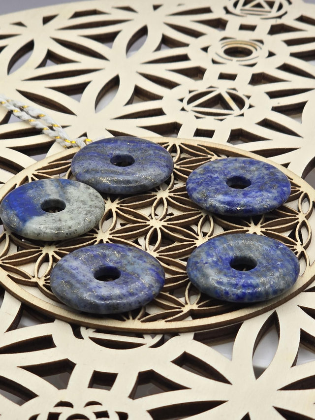 Pendentif donut en Lapis lazuli