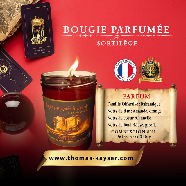 Bougie parfumée artisanale – Sortilège 340 G