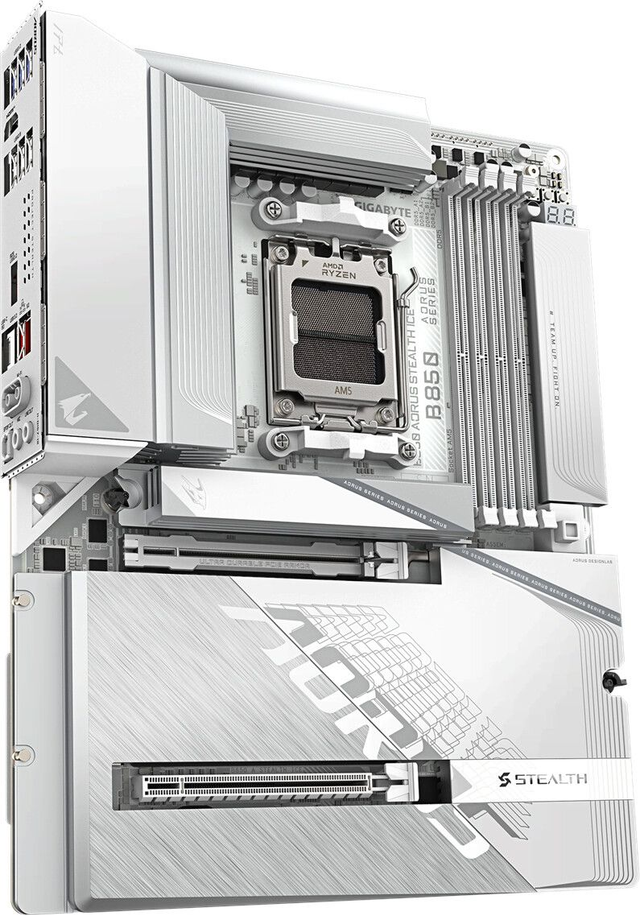 02.2.0101 – Scheda Madre Gigabyte B850 AORUS STEALTH ICE – ATX gaming avanzata con WiFi 7 per Ryzen 7000/8000/9000