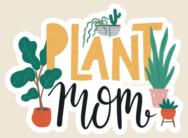 Plant mom sticker