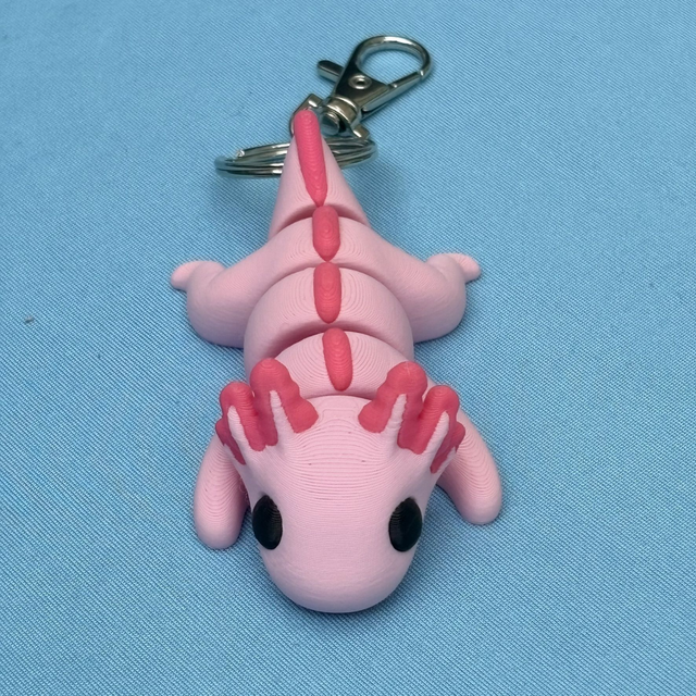 3D Printed Axolotl Keyring