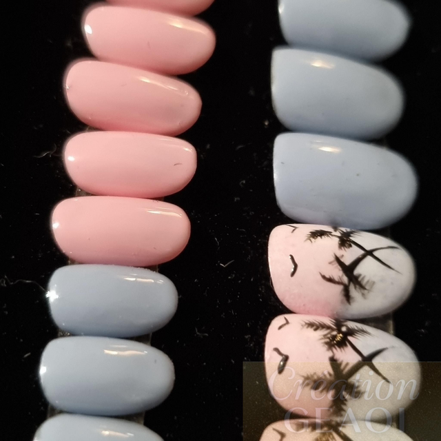 Pastel beach little oval S