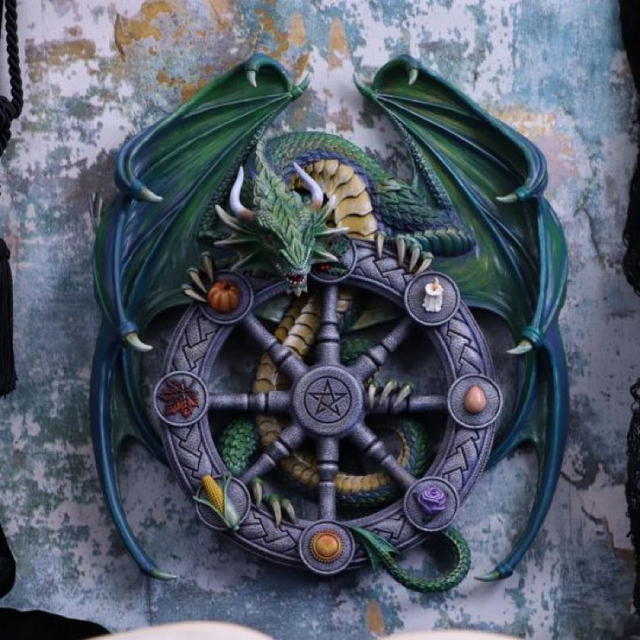 Year of the Magical Dragon hanging wall plaque By Anne Stokes 