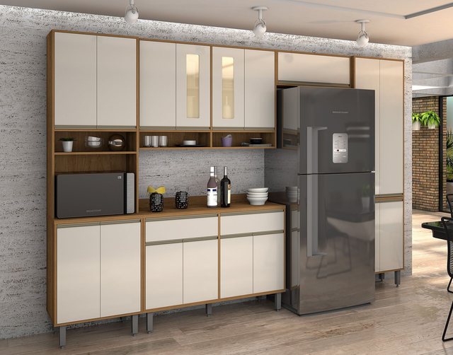 Cozinha Inova  3240mm  - Freijó / Off White  