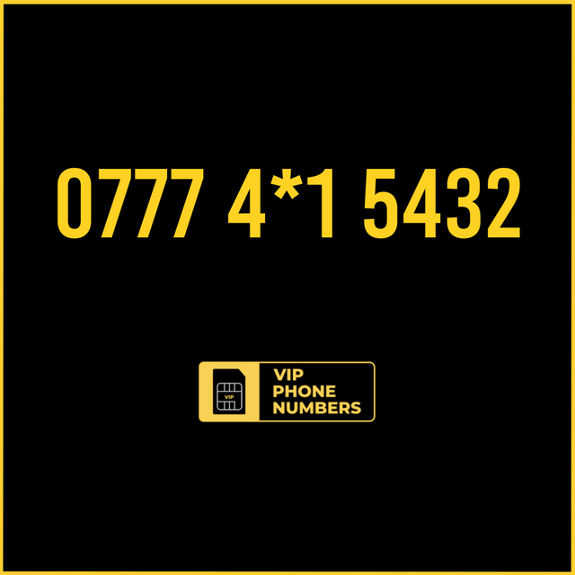 0777 4*1 5432 - VIP Gold Phone Number 