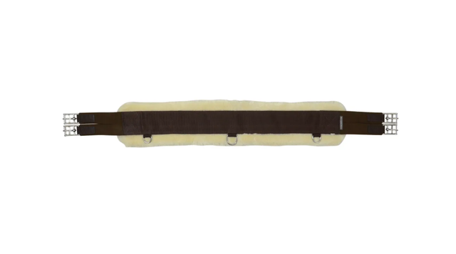 Hy  Detachable Faux Fur Elasticated Girth Brown/Natural