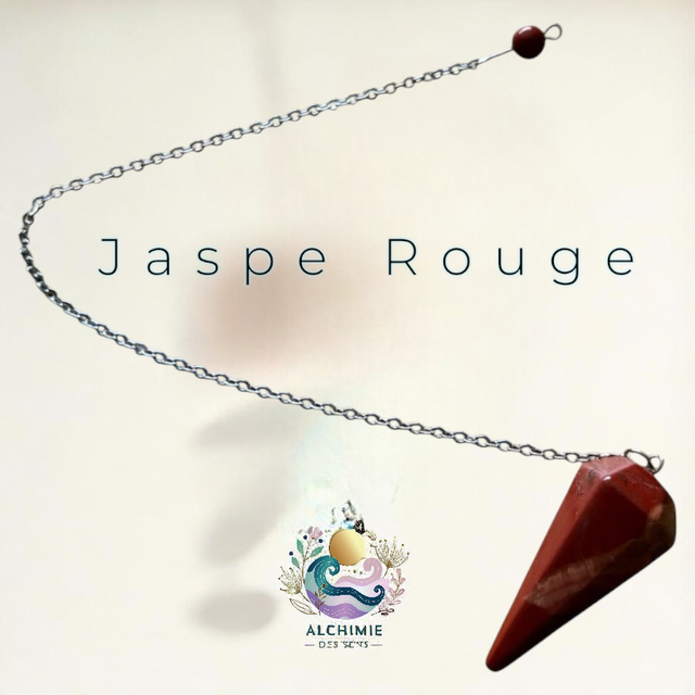 Pendule conique Jaspe Rouge 3.5 cm