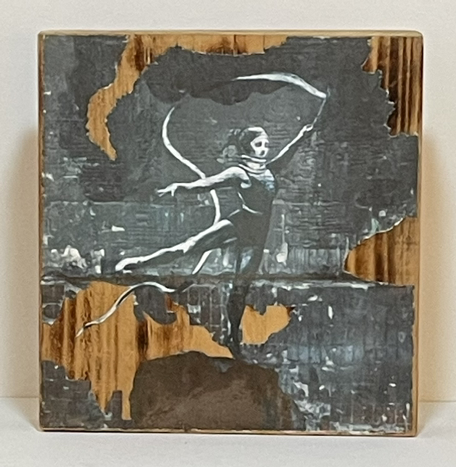 Holzblock Tänzerin Banksy - Jane Framer 