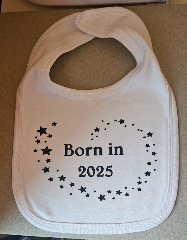Born In 2025 Baby Bib