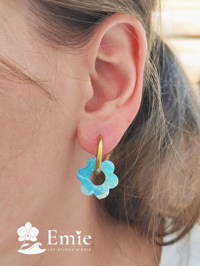 Pampilles Douceur des îles🌼 - Florie - Pâte polymère ⚠️ Créoles non fournies