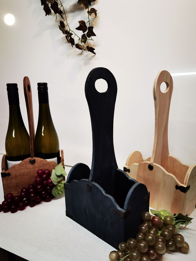 Flaschen Tasche aus Holz