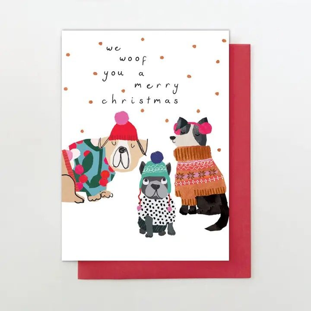 Christmas Card - We Woof You A Merry Christmas