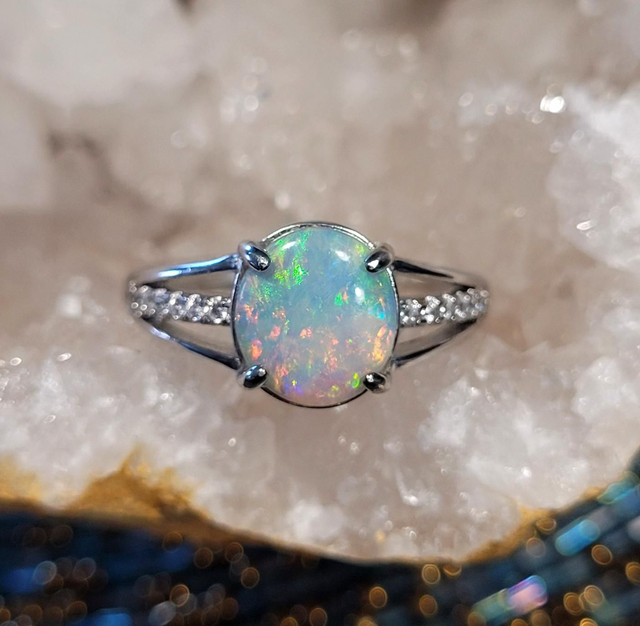 Bague Opale Australienne