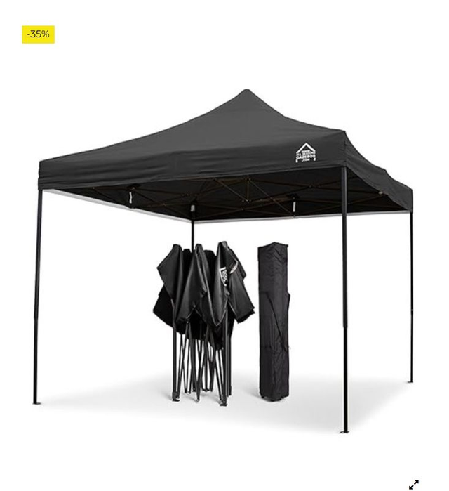 All Seasons Gazebos 3x3m Totalmente Impermeable Pop up Gazebo - Negro