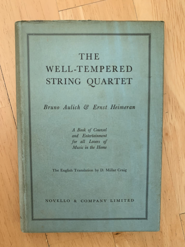 The Well-Tempered String Quartet Bruno Aulich - 1949