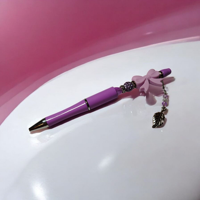 Stylo perles parme foncé