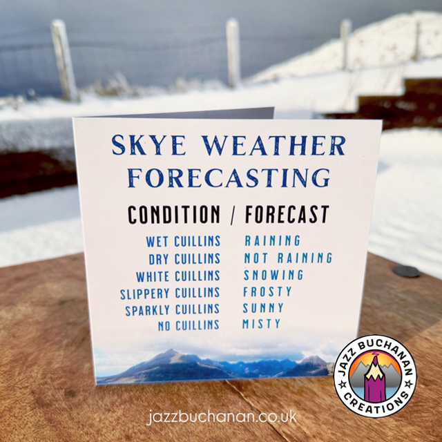 Skye Weather Forecasting greeting card