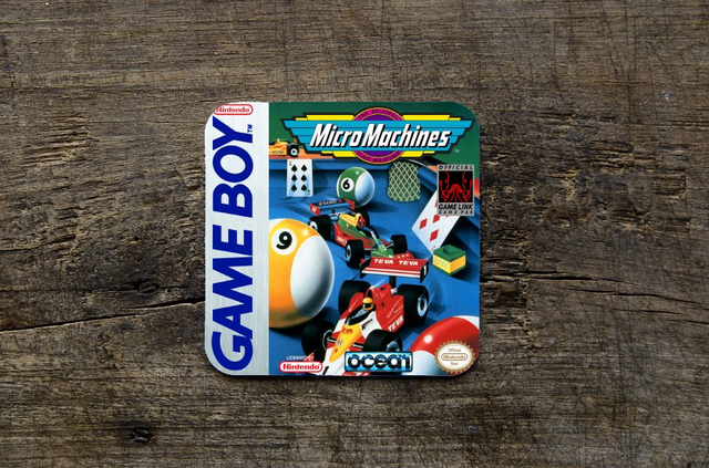 Nintendo Gameboy Micro Machines Printed MDF Coaster