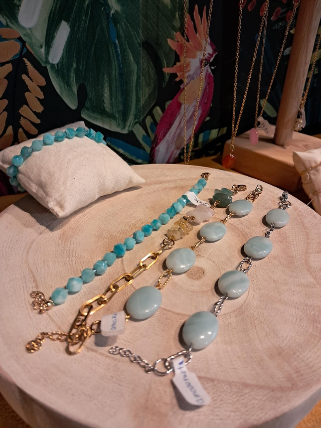Armband blauwe jade