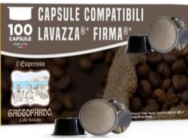 100 Capsule Caffè Gattopardo To.Da compatibili Lavazza Firma