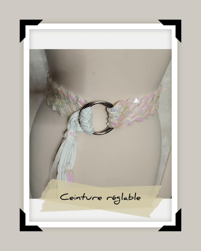Ceinture sequin pastel 