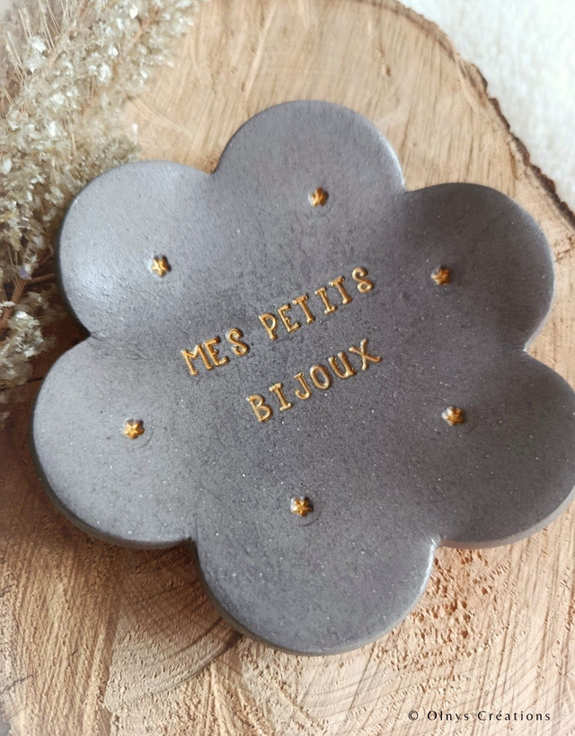 Coupelle à bijoux en argile "Mes petits bijoux" ~ Vide-poche