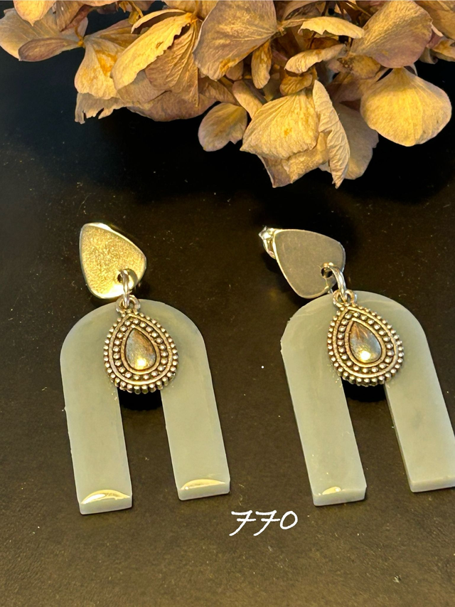 🩶Boucles d’oreilles &quot;Élégance Bohème&quot; – Réf. 770